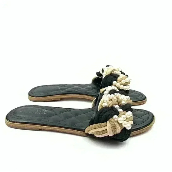 The jmarie collection sandals 38 8 black beaded - Picture 3 of 12